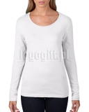 T-shirt Women?s Featherweight Long Sleeve Scoop Tee ANVIL ?>