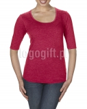 T-shirt Women?s Tri-Blend Deep Scoop 1/2 Sleeve Tee ANVIL ?>