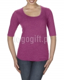 T-shirt Women?s Tri-Blend Deep Scoop 1/2 Sleeve Tee ANVIL ?>