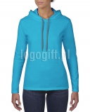 T-shirt Women?s Fashion Basic Long Sleeve Hooded Tee ANVIL ?>