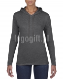 T-shirt Women?s Fashion Basic Long Sleeve Hooded Tee ANVIL ?>