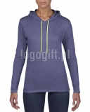 T-shirt Women?s Fashion Basic Long Sleeve Hooded Tee ANVIL ?>