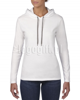 T-shirt Women?s Fashion Basic Long Sleeve Hooded Tee ANVIL