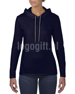 T-shirt Women?s Fashion Basic Long Sleeve Hooded Tee ANVIL