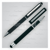 Komplet piśmienny długopis i pióro kulkowe soft touch CLAUDIE ?>