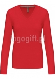 Koszulka damska z długim rękawem V-neck KARIBAN ?>