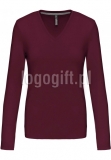 Koszulka damska z długim rękawem V-neck KARIBAN ?>