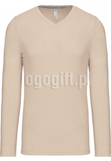 Koszulka z długim rękawem V-neck KARIBAN