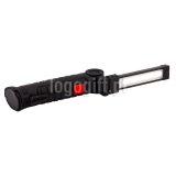 Latarka wielofunkcyjna USB Aflame, czarny  ?>