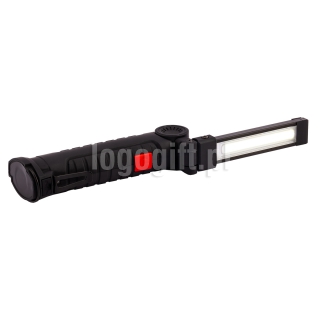 Latarka wielofunkcyjna USB Aflame, czarny 