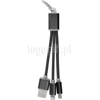 Kabel USB z brelokiem, ze słomy pszenicznej