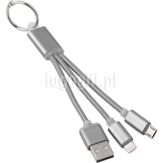 Kabel USB z brelokiem, ze słomy pszenicznej